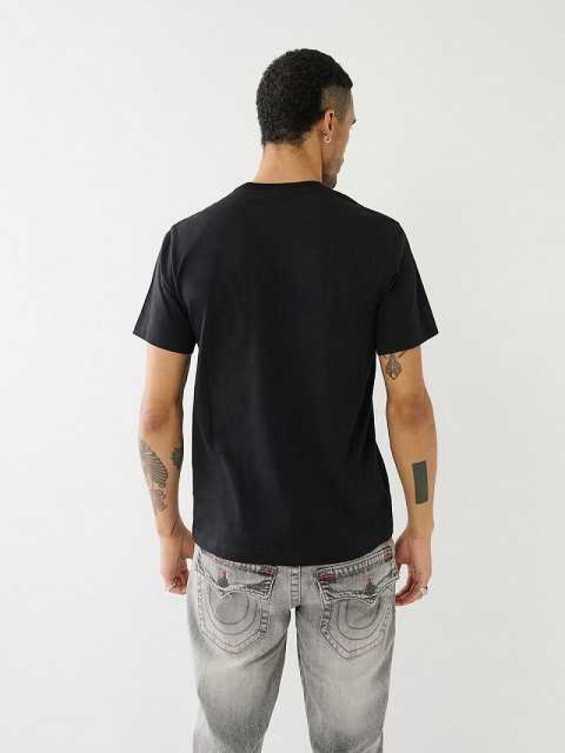 True Religion Strike Horseshoe Logo T-shirt Herr Svarta | OGL784506