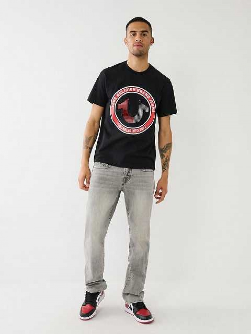 True Religion Strike Horseshoe Logo T-shirt Herr Svarta | OGL784506