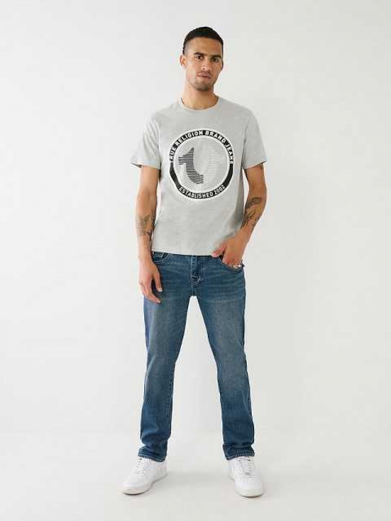 True Religion Strike Horseshoe Logo T-shirt Herr Grå | CQI435628