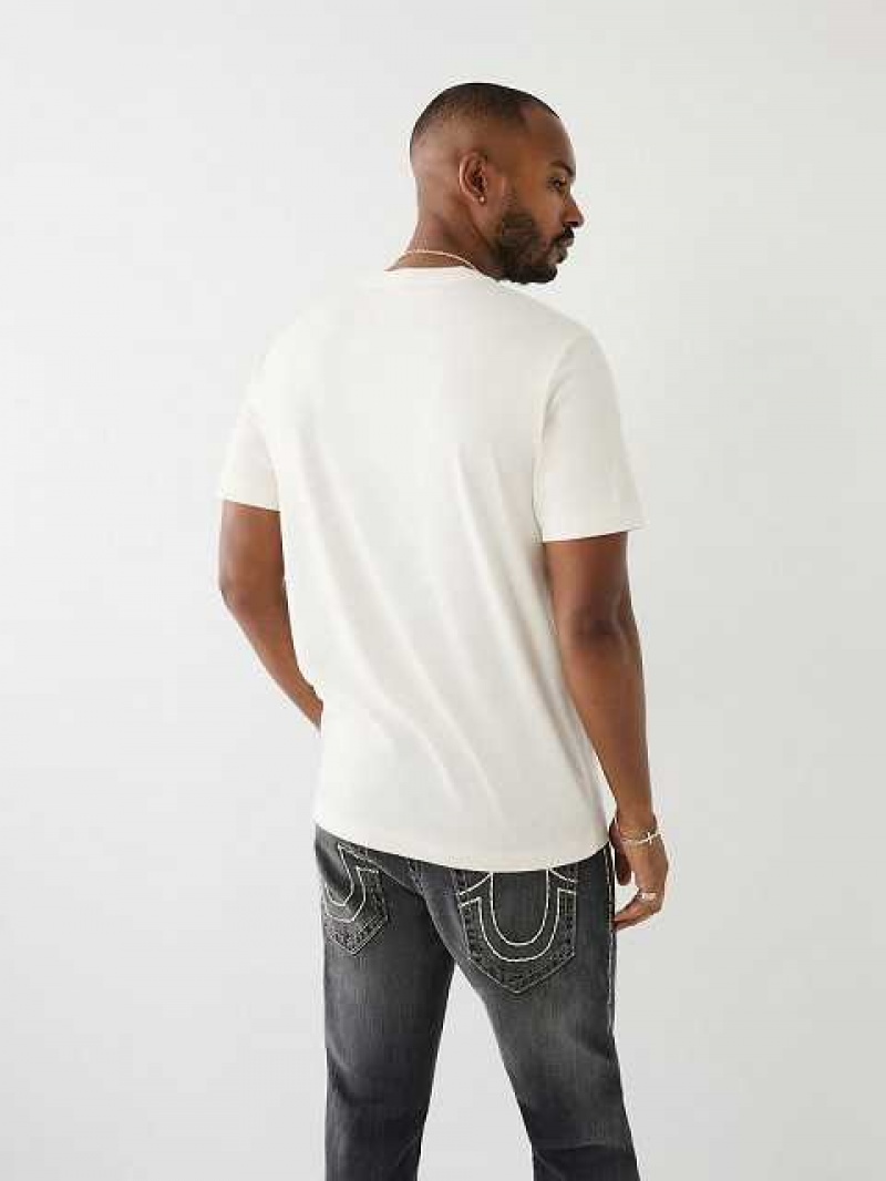 True Religion Studded Logo T-shirt Herr Vita | RFJ751263