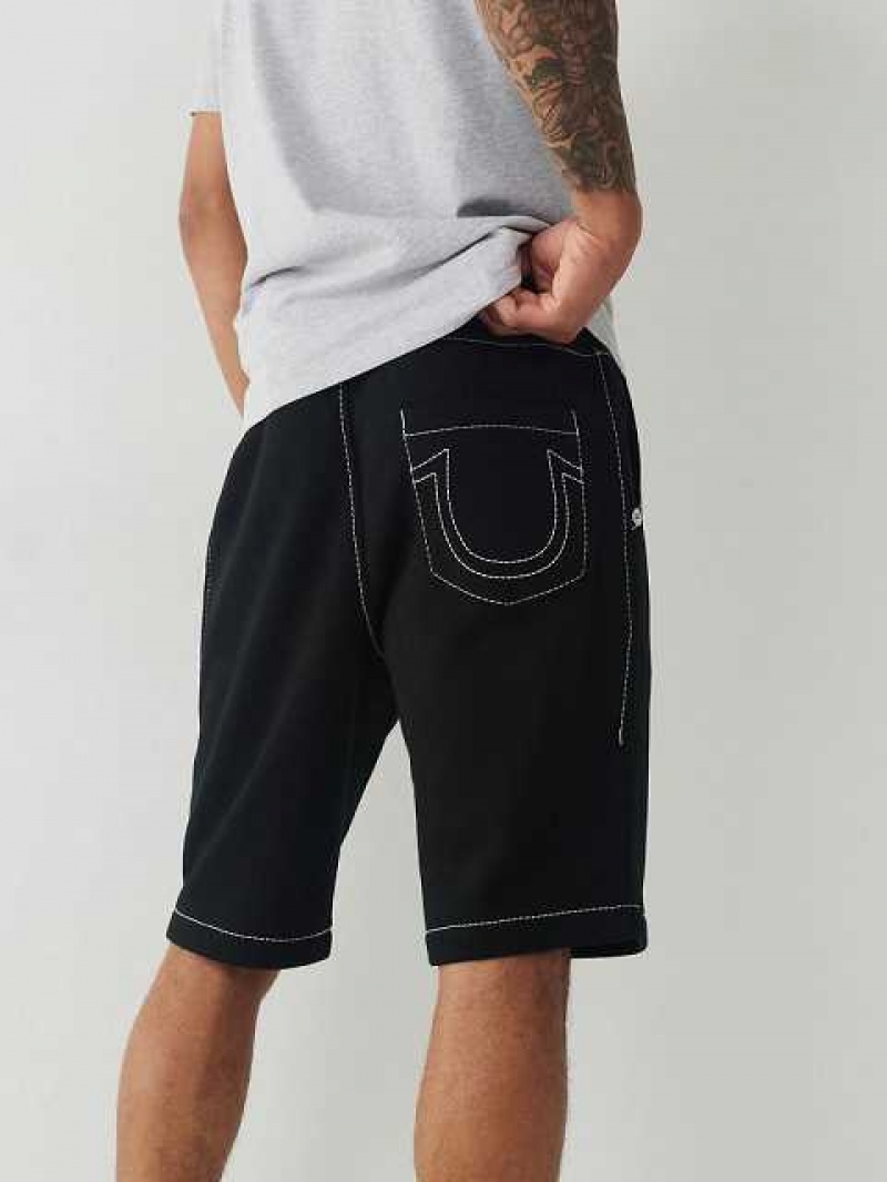 True Religion Sweat Shorts Herr Svarta | ZDY075941