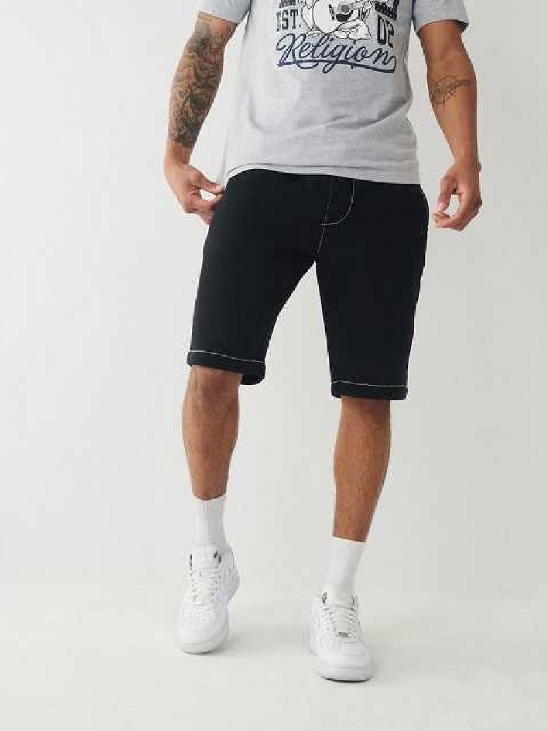 True Religion Sweat Shorts Herr Svarta | ZDY075941