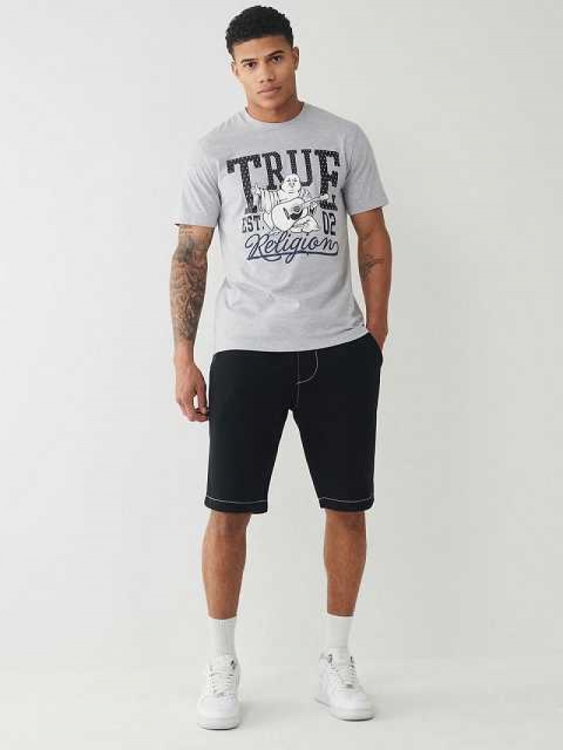 True Religion Sweat Shorts Herr Svarta | ZDY075941