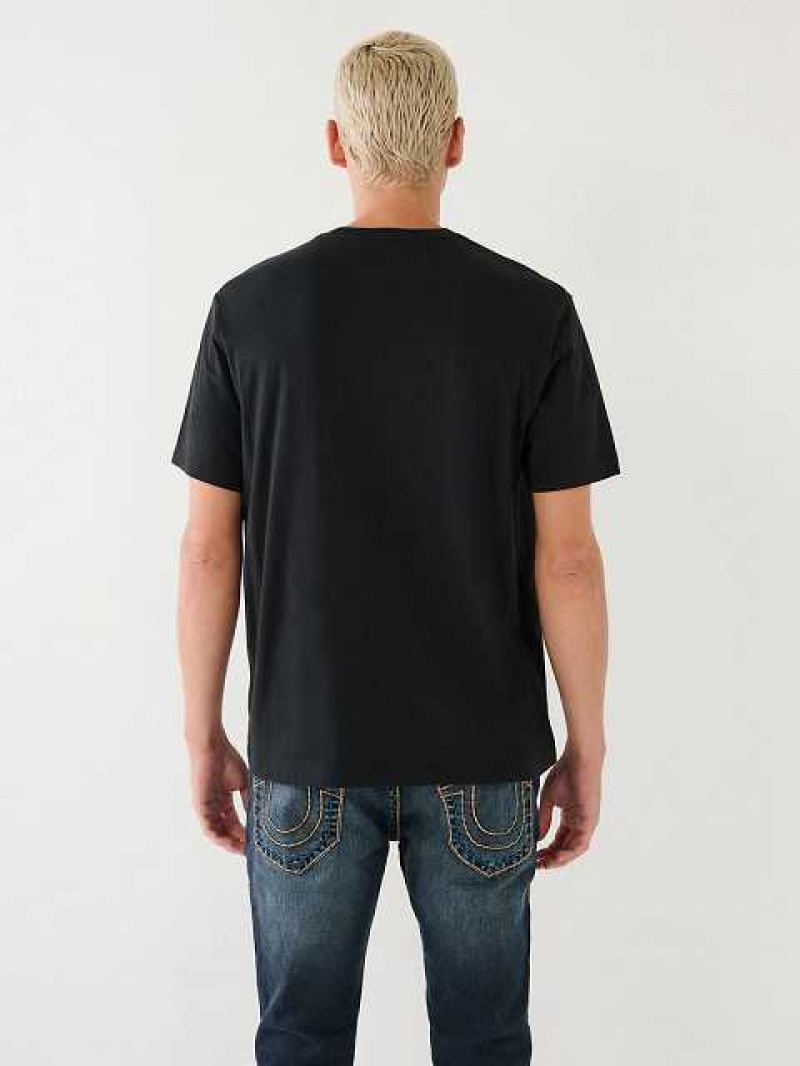 True Religion Thermo Buddha Tryck Relaxed T-shirt Herr Svarta | GXC578324