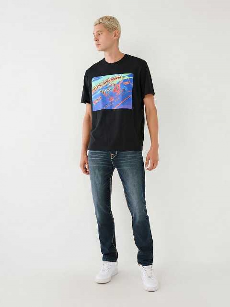 True Religion Thermo Buddha Tryck Relaxed T-shirt Herr Svarta | GXC578324