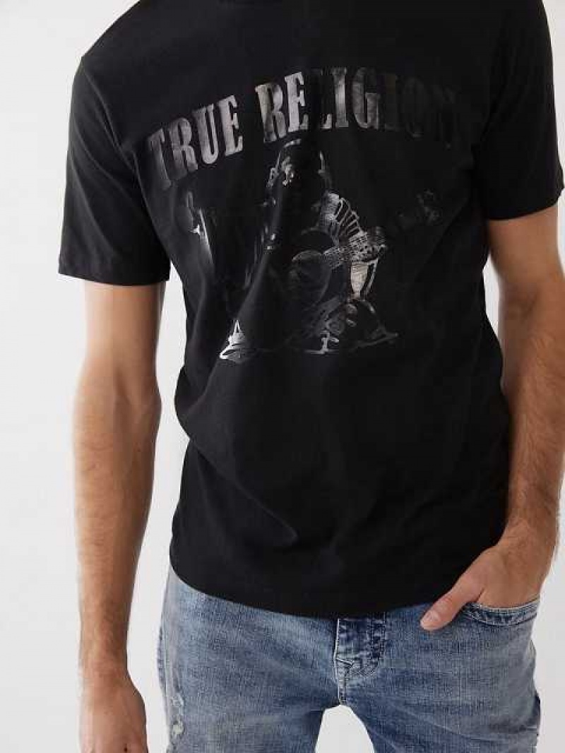 True Religion Tonal Buddha T-shirt Herr Svarta | AVR936875