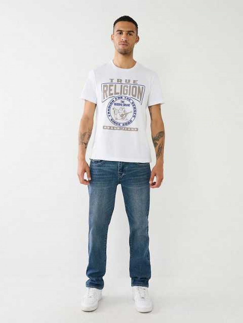 True Religion Tr Buddha Logo Crew Neck T-shirt Herr Vita | QJC273691