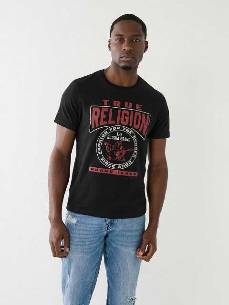 True Religion Tr Buddha Logo Crew Neck T-shirt Herr Svarta | GZY270534