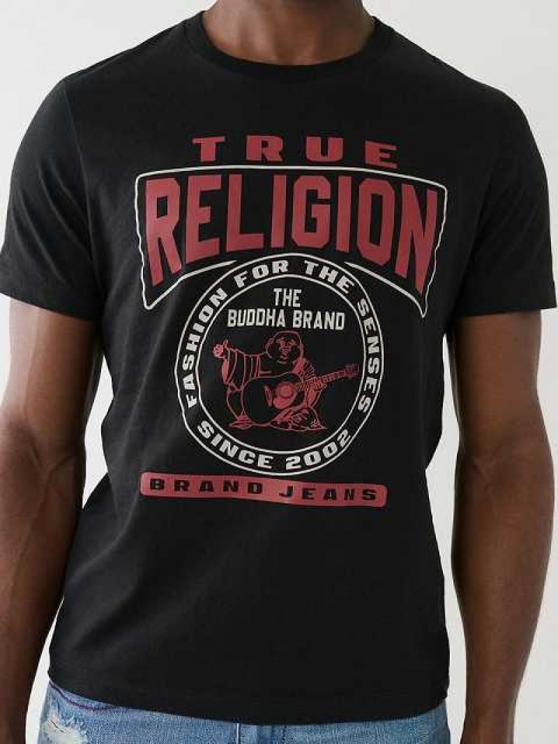 True Religion Tr Buddha Logo Crew Neck T-shirt Herr Svarta | GZY270534