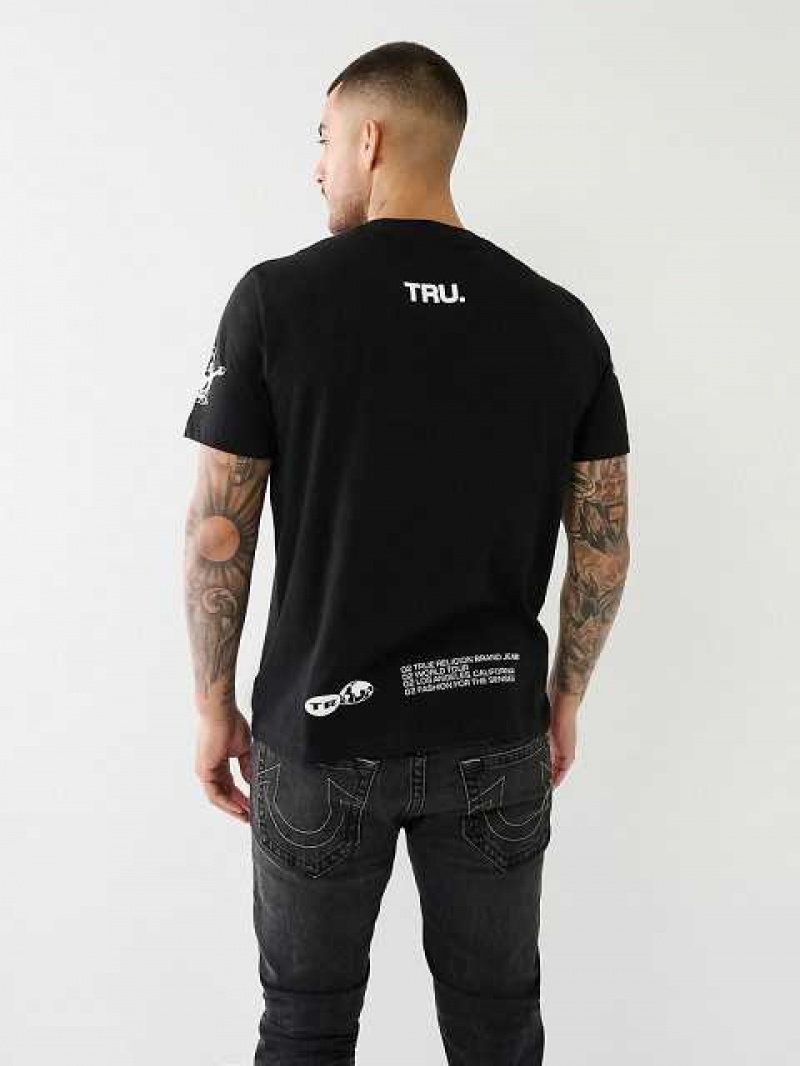 True Religion Tr High Density Logo T-shirt Herr Svarta | ORA193256