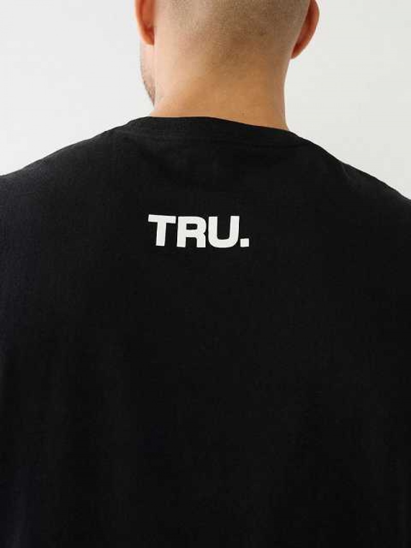 True Religion Tr High Density Logo T-shirt Herr Svarta | ORA193256