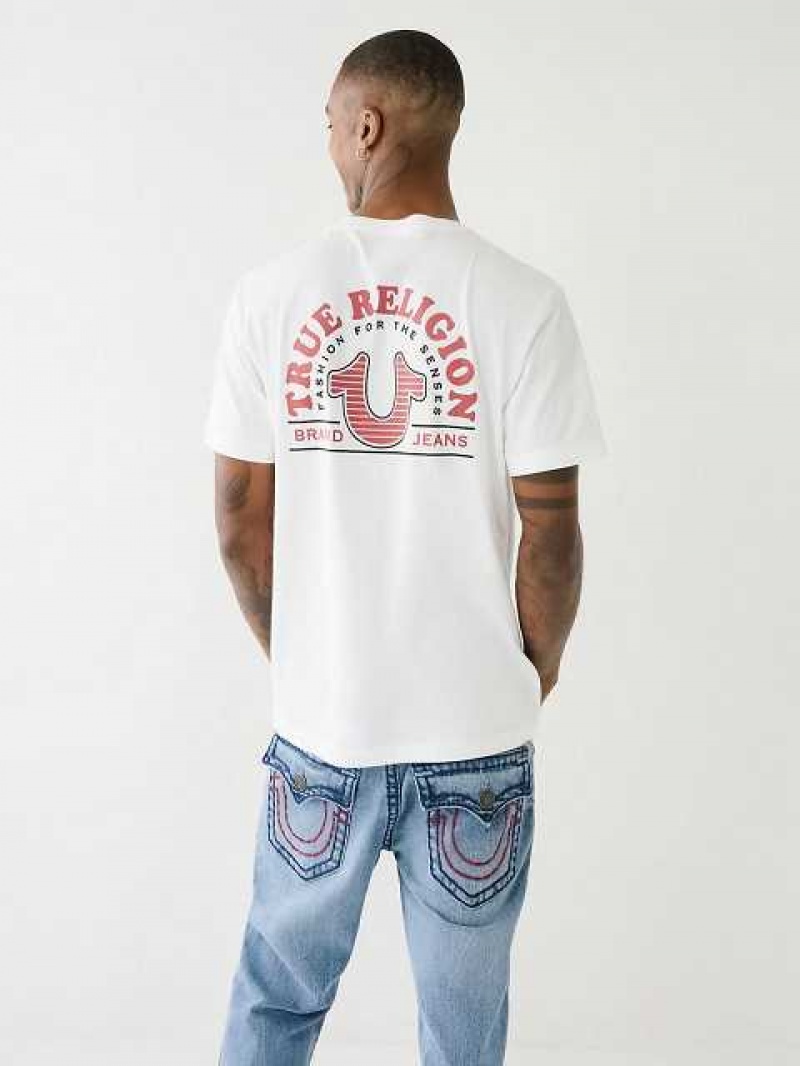 True Religion Tr Mode Sense Logo T-shirt Herr Vita | GWV197824