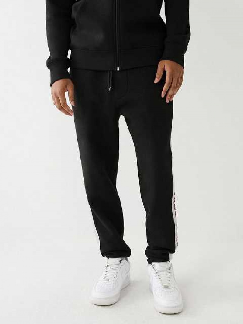 True Religion Tr Stripe Trim Joggingbyxor Herr Svarta | WTP302517