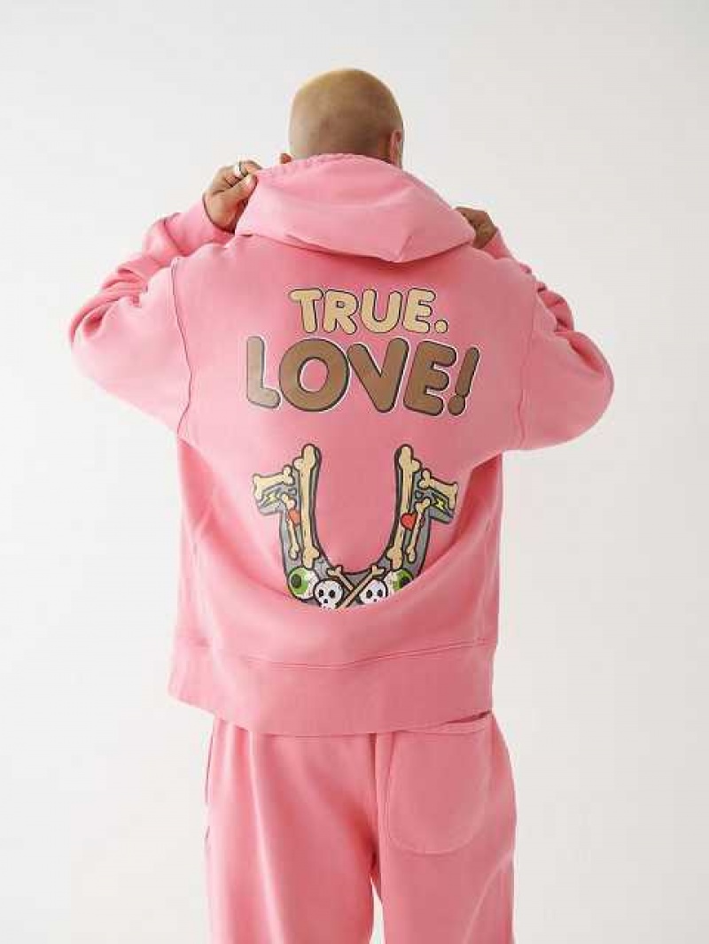 True Religion Tr X Chief Keef Logo Hoodie Herr Rosa | BYS713658