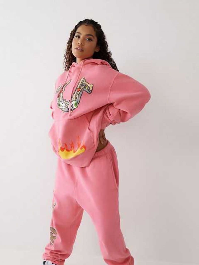 True Religion Tr X Chief Keef Logo Hoodie Herr Rosa | BYS713658