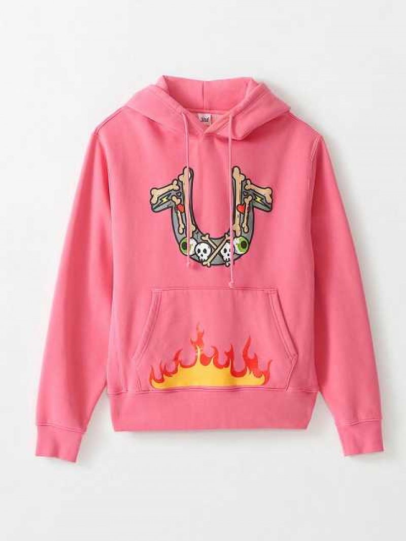 True Religion Tr X Chief Keef Logo Hoodie Herr Rosa | BYS713658