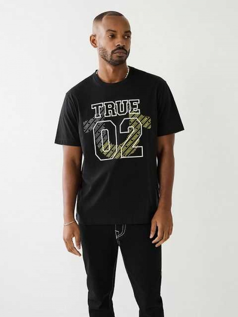 True Religion True 02 Logo T-shirt Herr Svarta | UDP795638