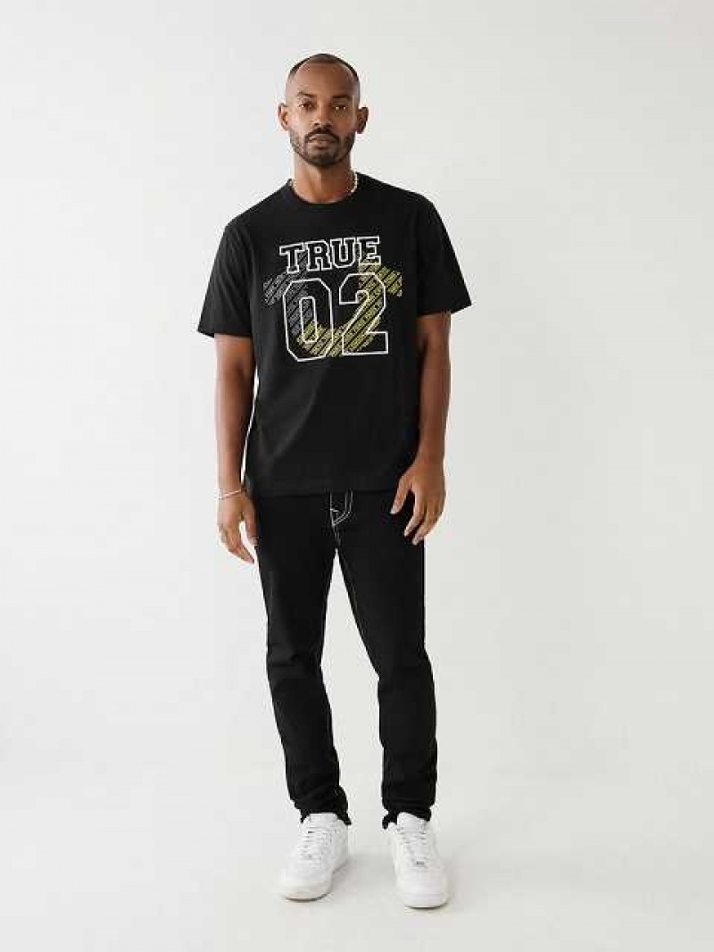 True Religion True 02 Logo T-shirt Herr Svarta | UDP795638