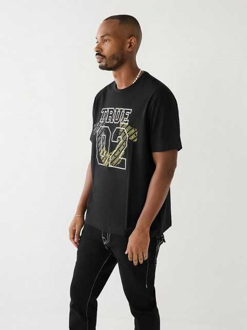 True Religion True 02 Logo T-shirt Herr Svarta | UDP795638