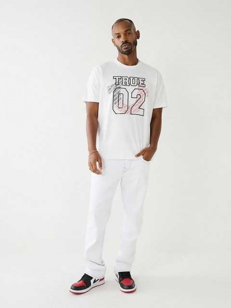 True Religion True 02 Logo T-shirt Herr Vita | BDR926843