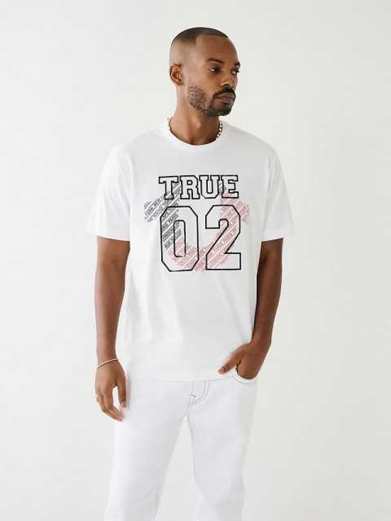 True Religion True 02 Logo T-shirt Herr Vita | BDR926843