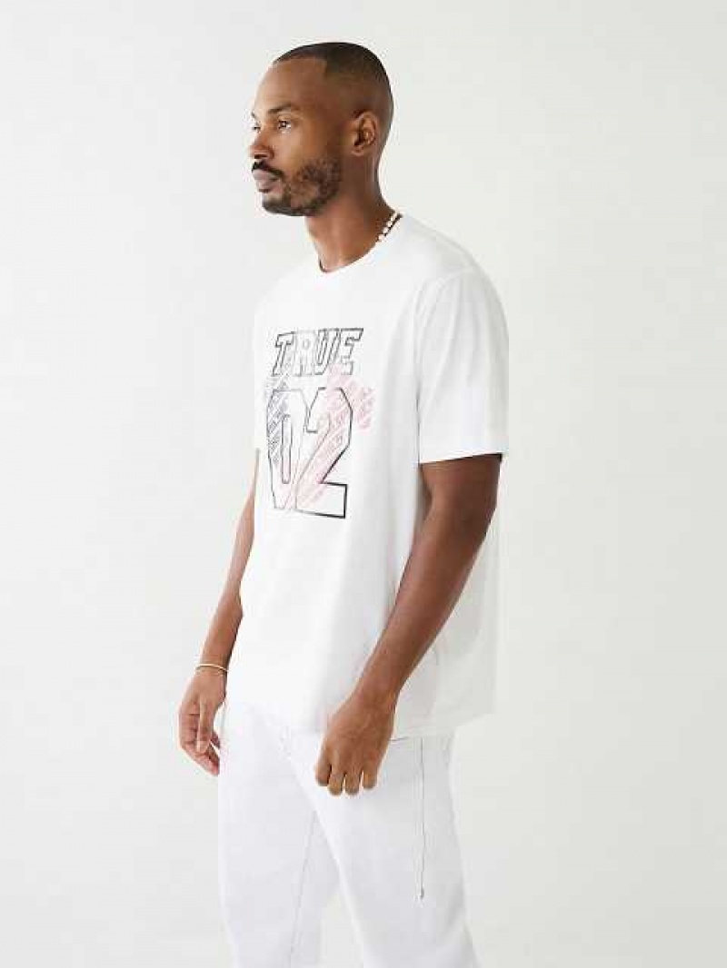 True Religion True 02 Logo T-shirt Herr Vita | BDR926843