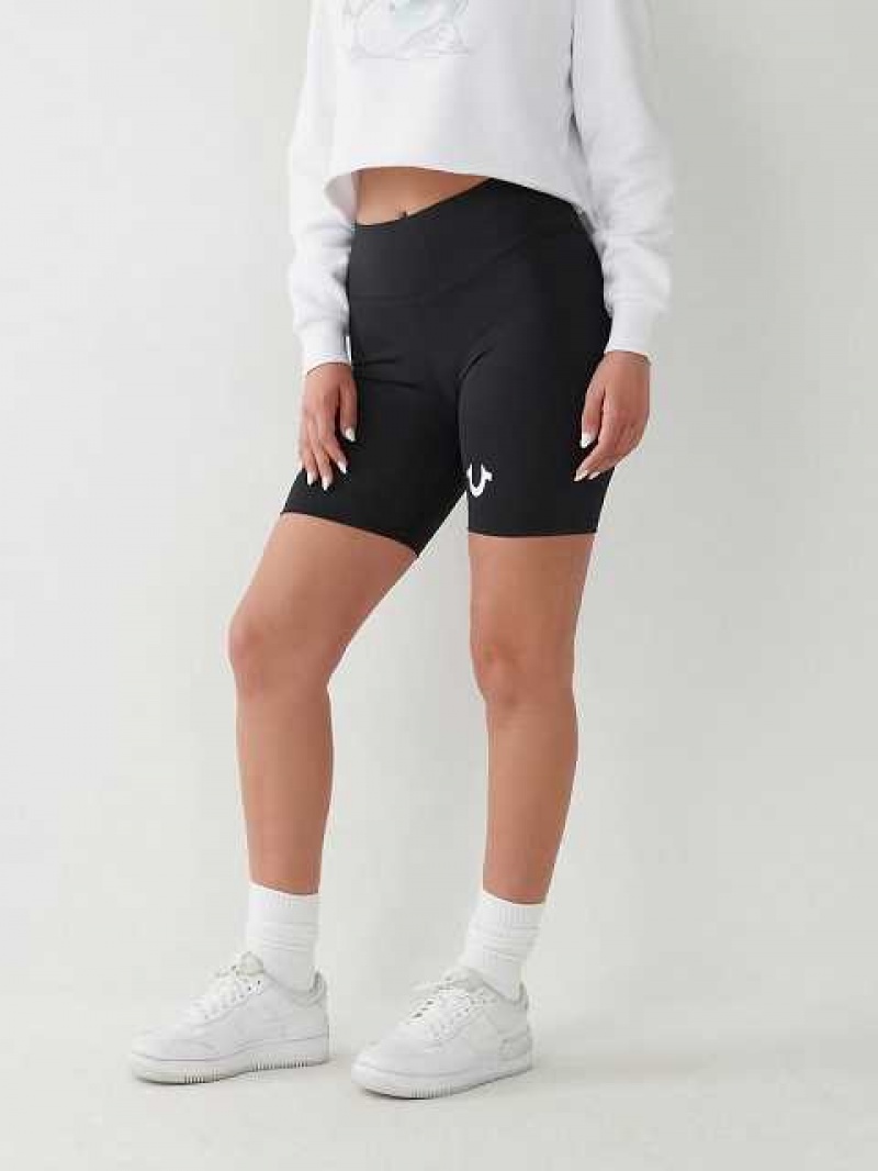 True Religion True Bike Shorts Dam Svarta | UWC025718