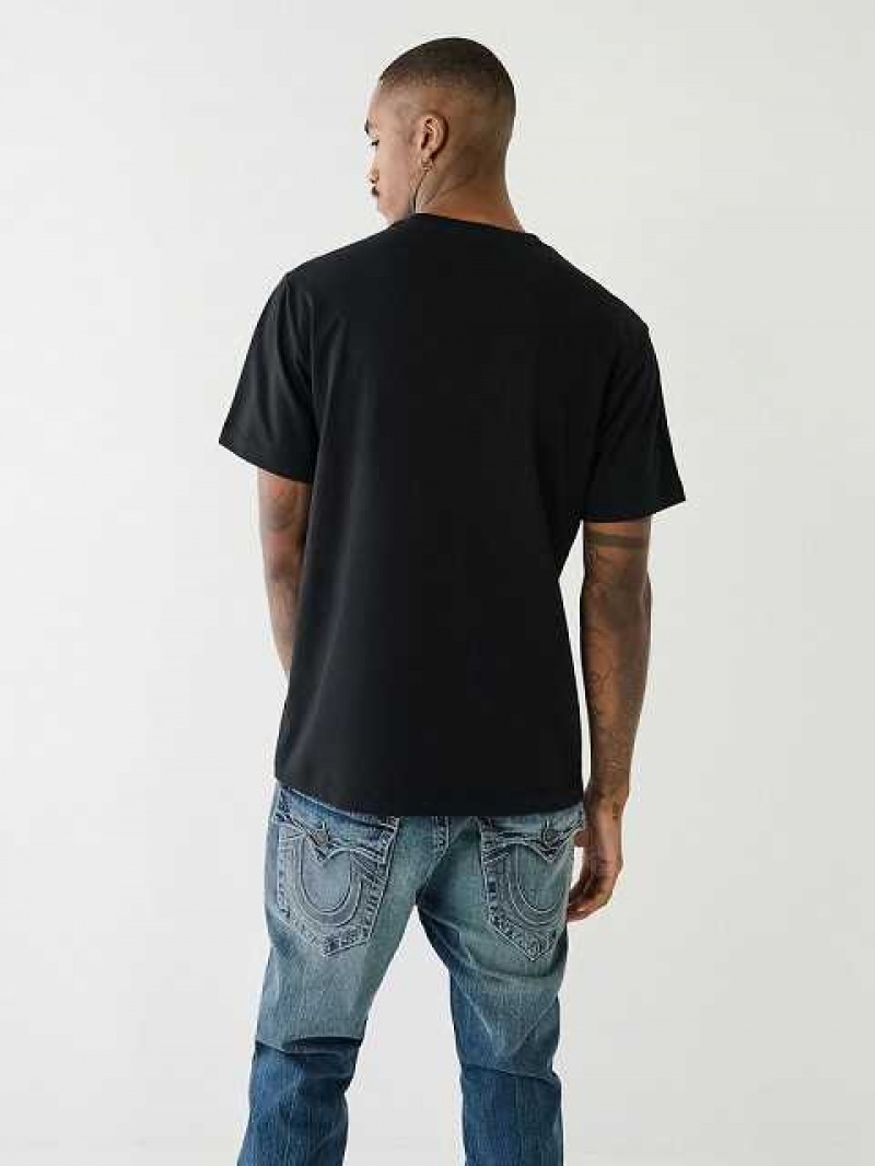 True Religion True Buddha Logo T-shirt Herr Svarta | DWM487956