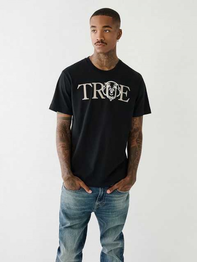 True Religion True Buddha Logo T-shirt Herr Svarta | DWM487956