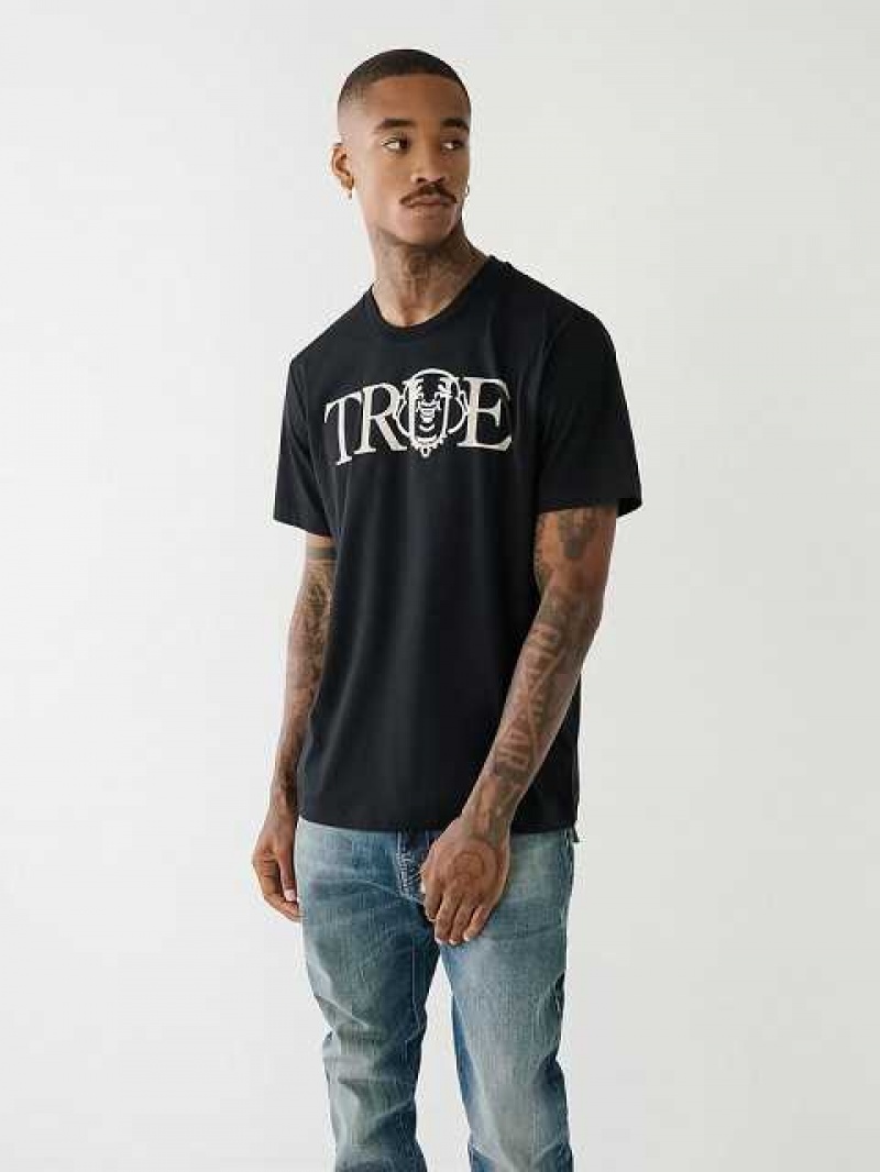 True Religion True Buddha Logo T-shirt Herr Svarta | DWM487956