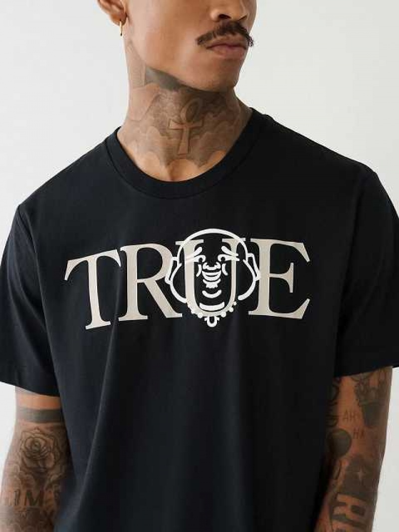 True Religion True Buddha Logo T-shirt Herr Svarta | DWM487956