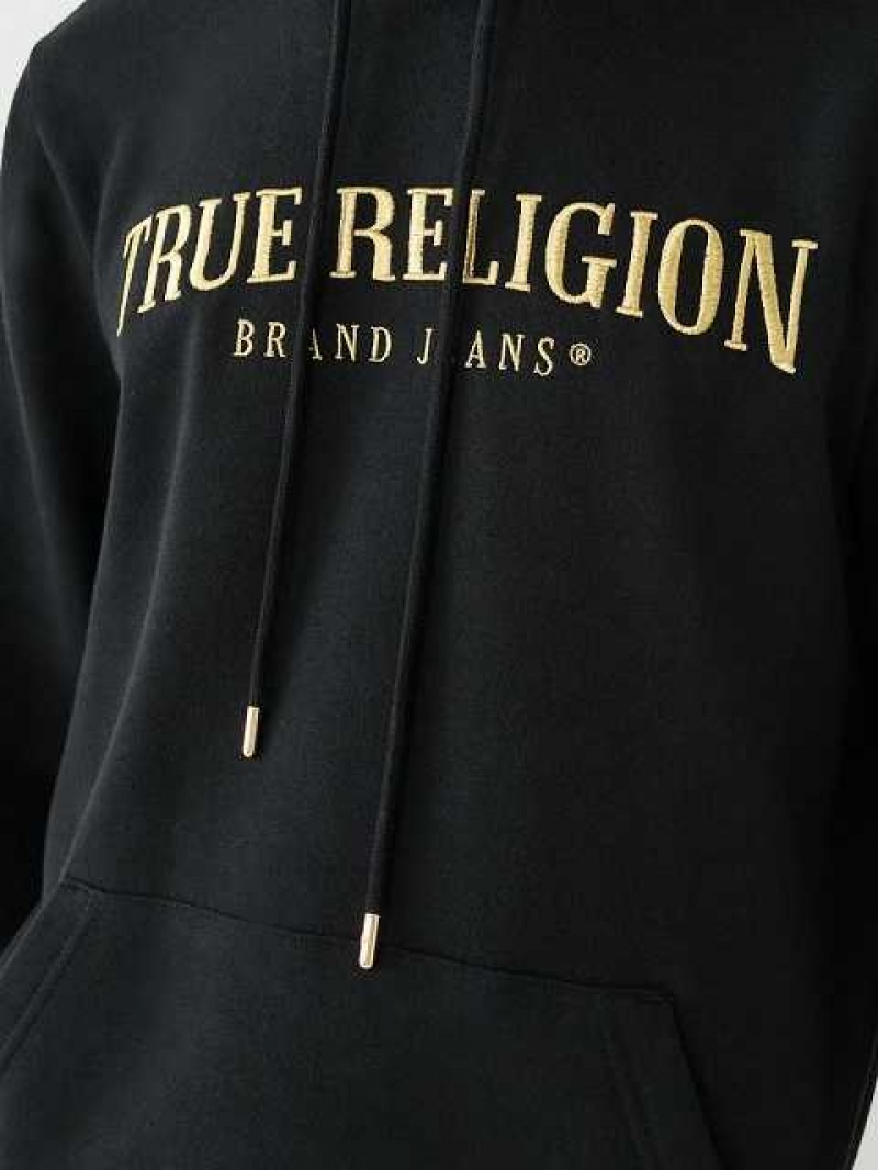 True Religion True Logo Hoodie Herr Svarta | WDH890523