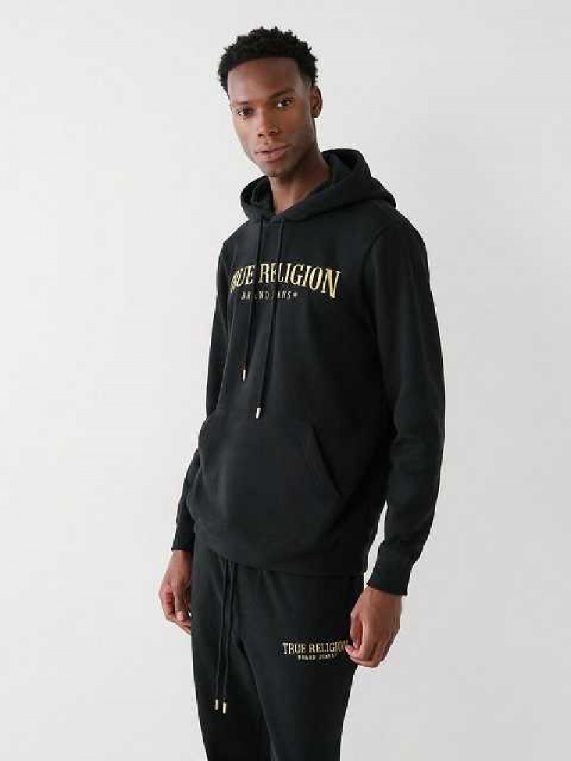 True Religion True Logo Hoodie Herr Svarta | WDH890523