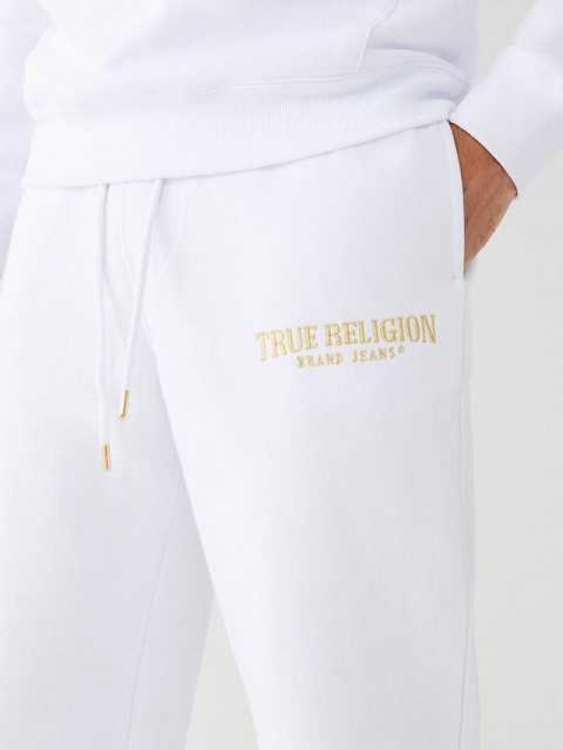 True Religion True Logo Joggingbyxor Herr Vita | PUG621304