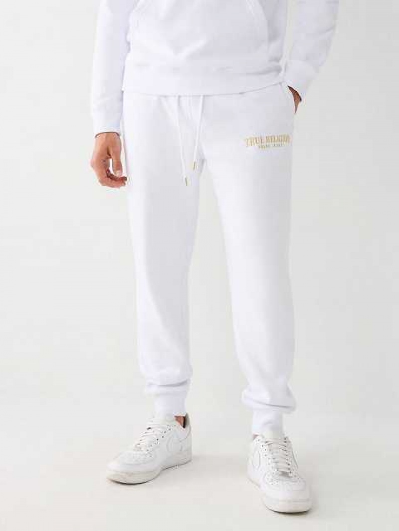 True Religion True Logo Joggingbyxor Herr Vita | PUG621304