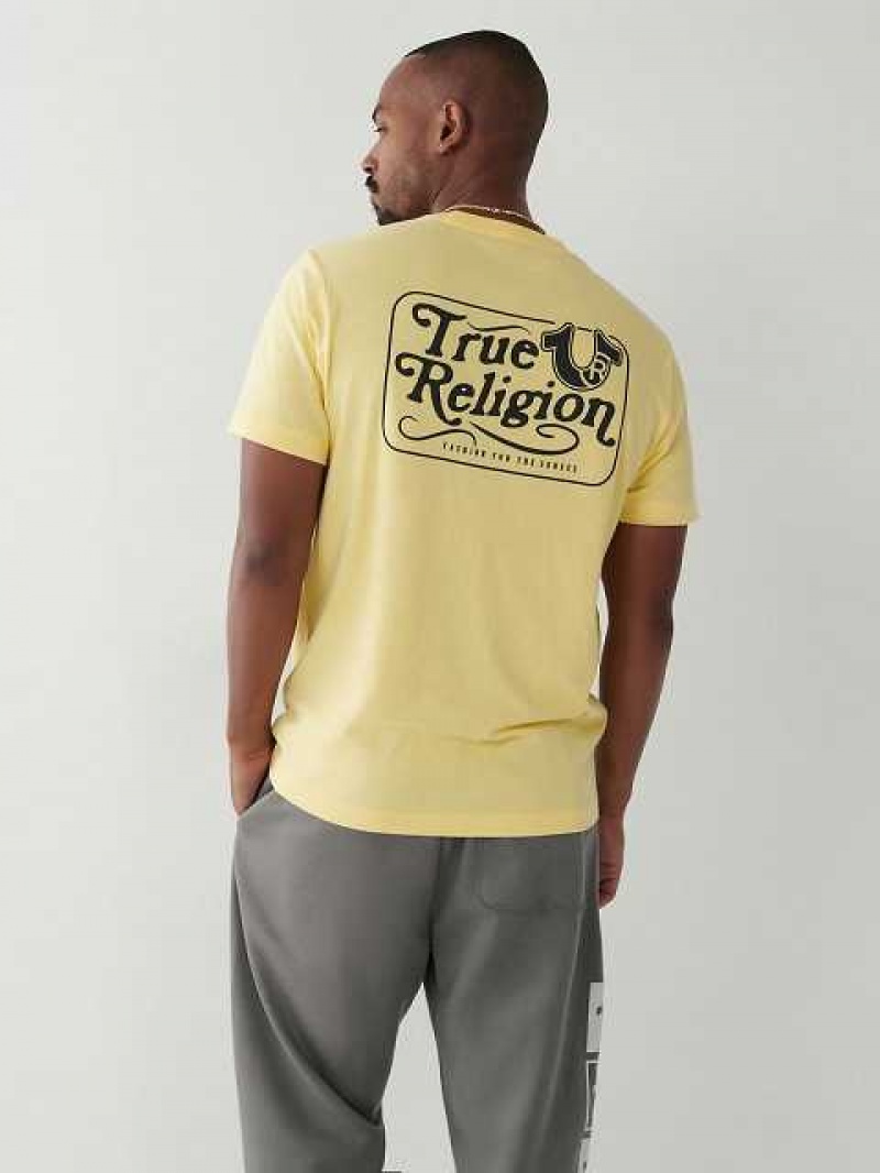 True Religion True Logo T-shirt Herr Citron | GMX129804