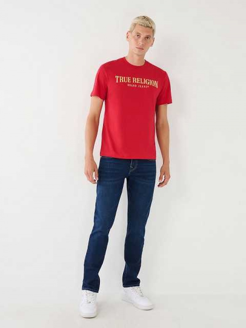 True Religion True Logo T-shirt Herr Röda | NRB308947