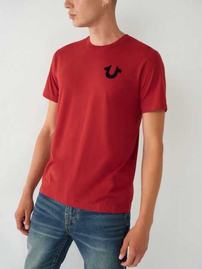 True Religion True Logo T-shirt Herr Röda | LGD375641