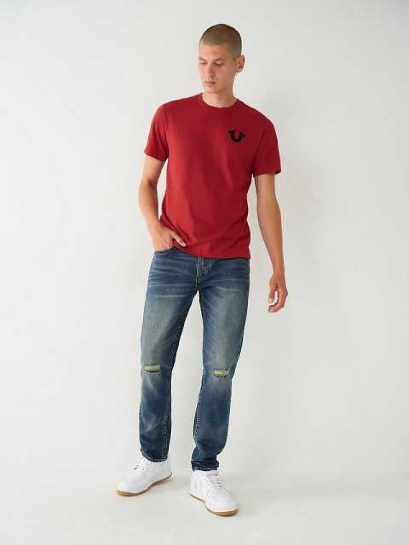 True Religion True Logo T-shirt Herr Röda | LGD375641