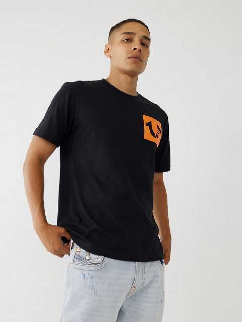 True Religion True Logo T-shirt Herr Svarta | IDX726503