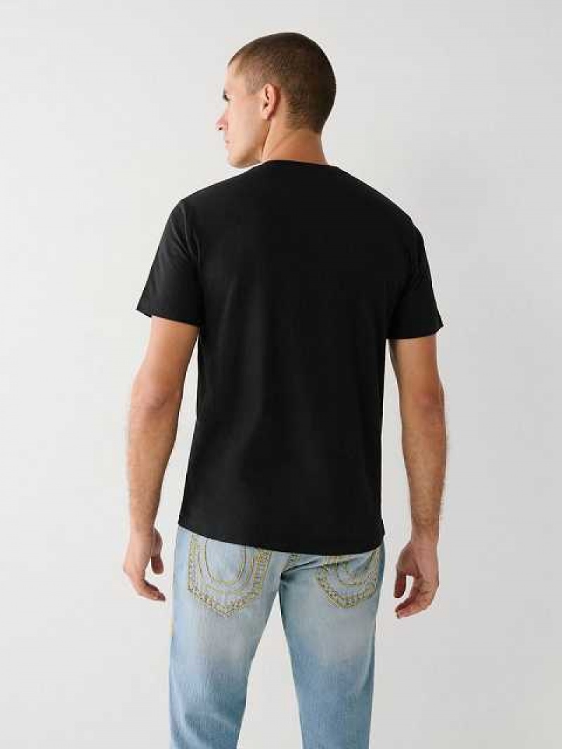 True Religion True Logo T-shirt Herr Svarta | QOL954136