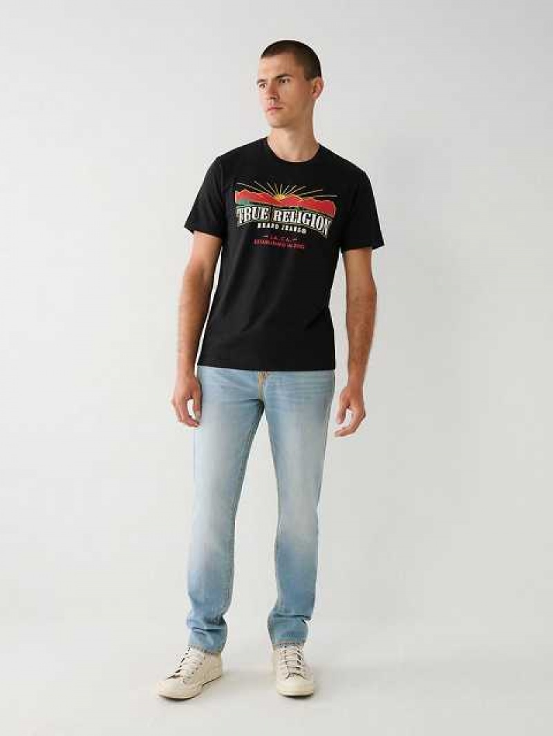 True Religion True Logo T-shirt Herr Svarta | QOL954136