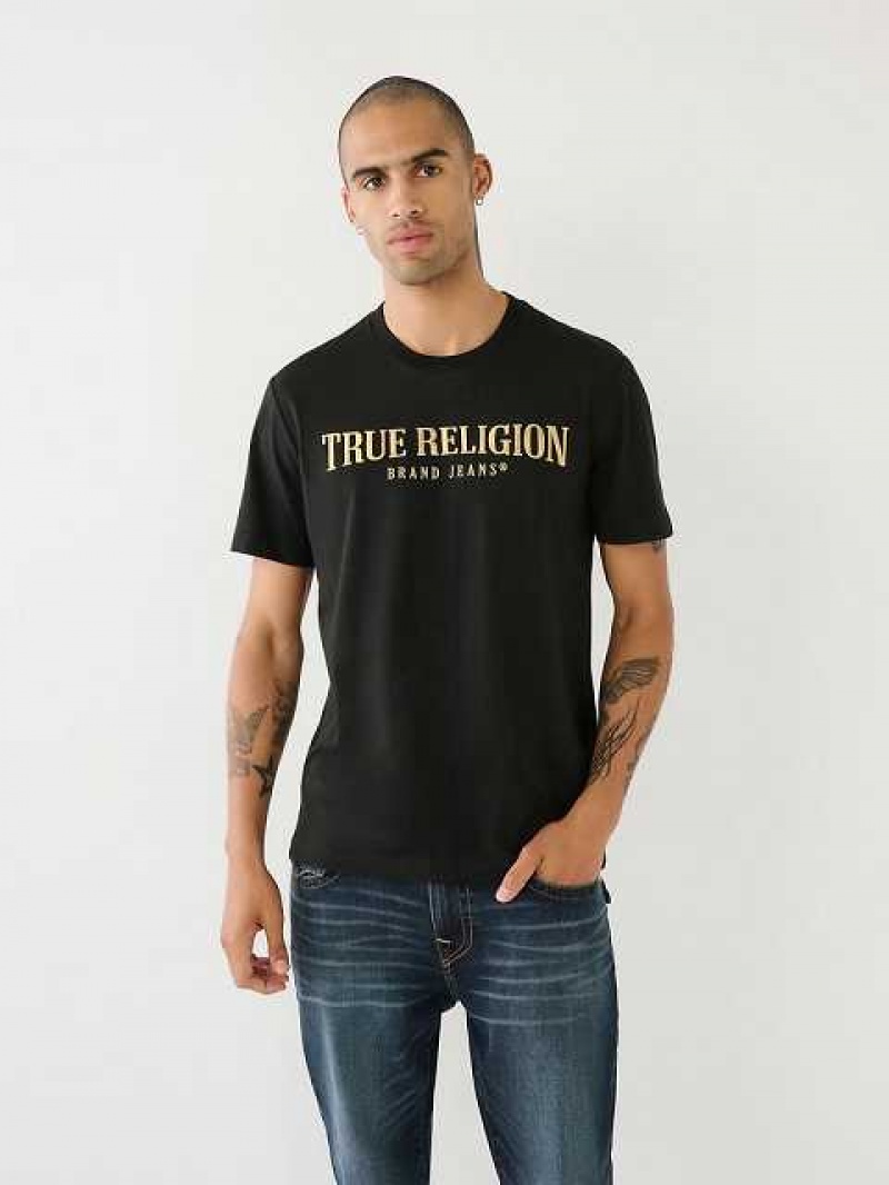 True Religion True Logo T-shirt Herr Svarta | TRD320956