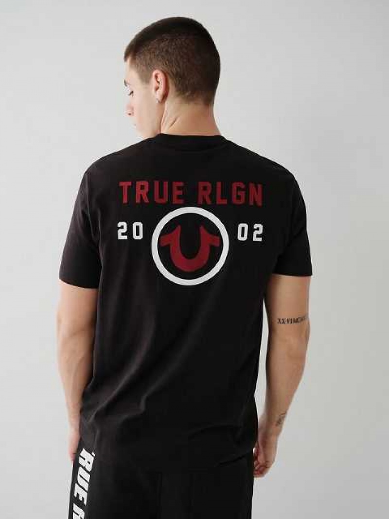 True Religion True Logo T-shirt Herr Svarta | AKL847531