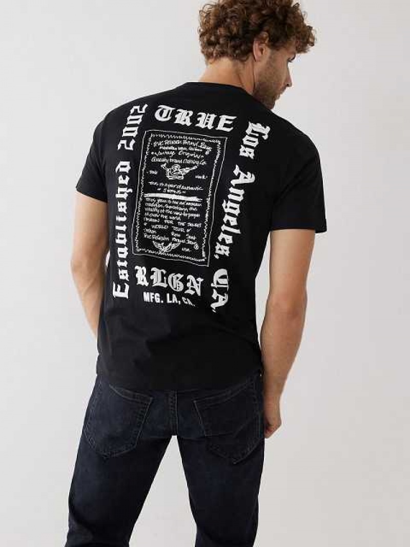 True Religion True Note T-shirt Herr Svarta | HEX169753