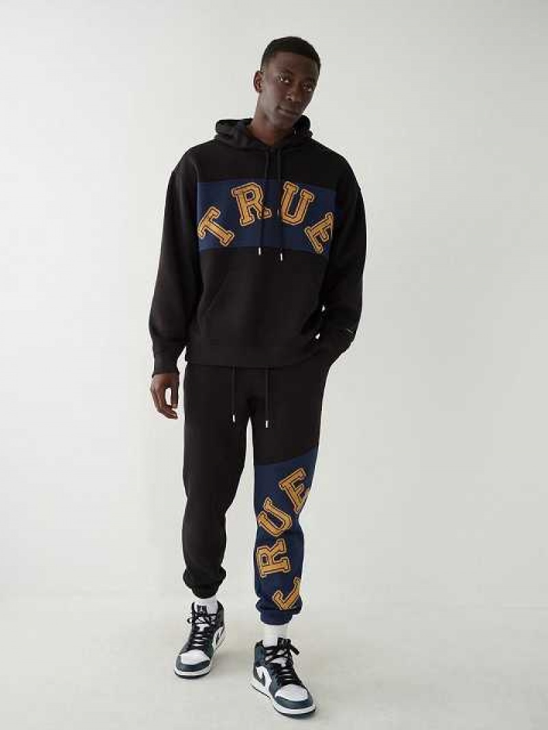 True Religion True Relaxed Hoodie Herr Svarta | FEC924071