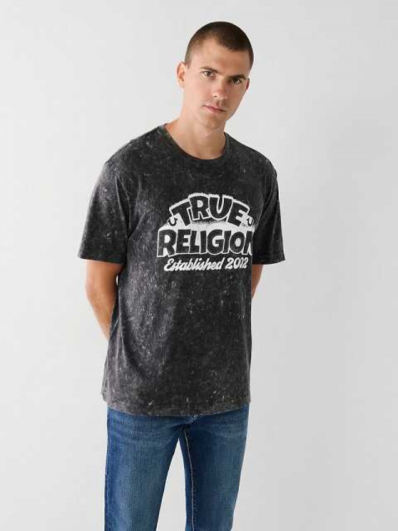 True Religion True Relaxed T-shirt Herr Svarta | QDS836594