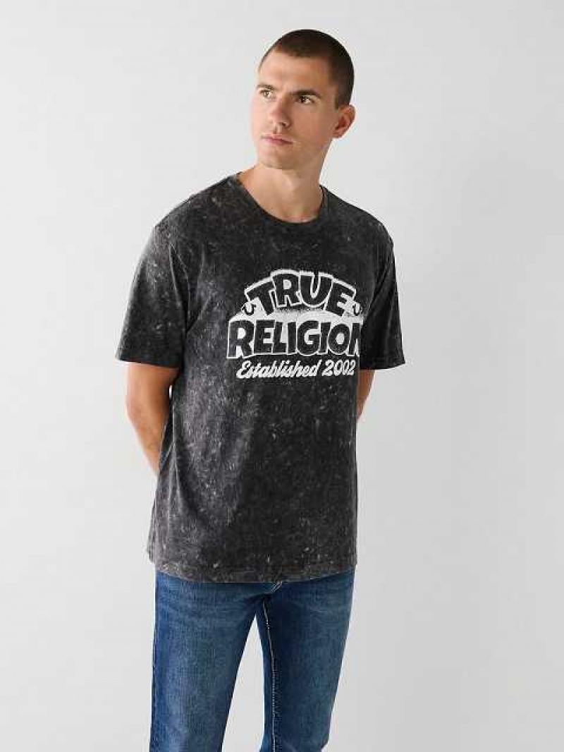 True Religion True Relaxed T-shirt Herr Svarta | QDS836594