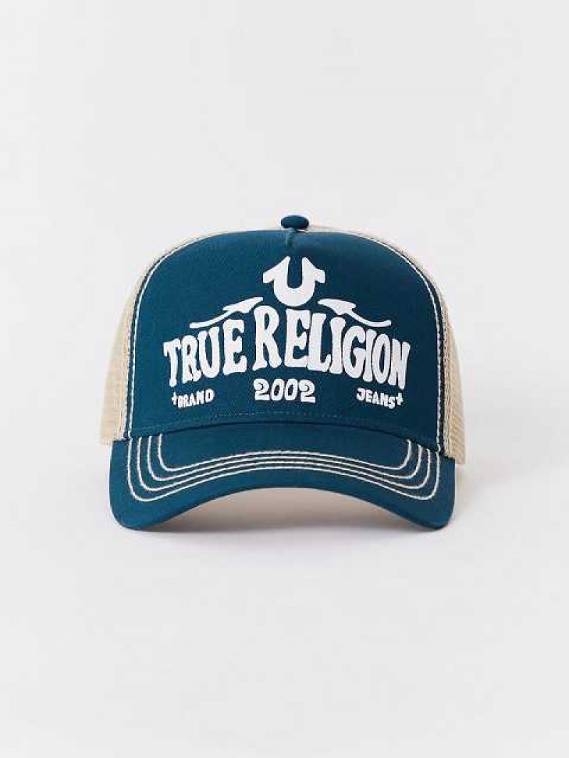 True Religion True Trucker Hatt Unisex Marinblå | VGX936517