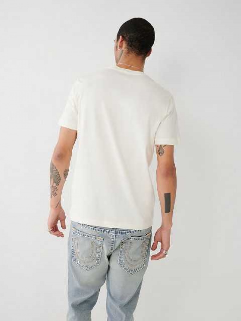 True Religion True Tryck T-shirt Herr Vita | HXE583746